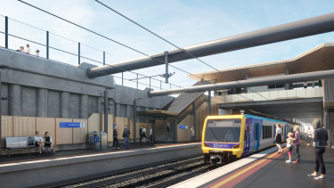 How the new station at Cheltenham will look.