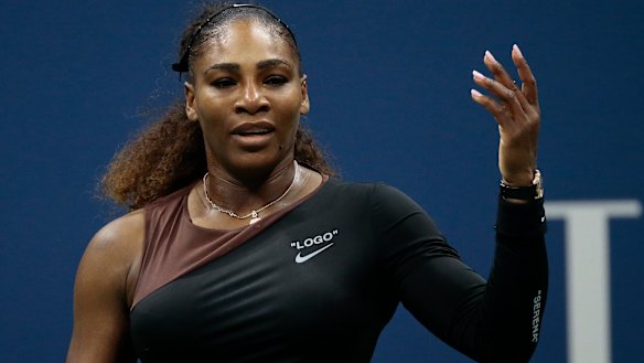 Serena Williams in her controversial US Open final.