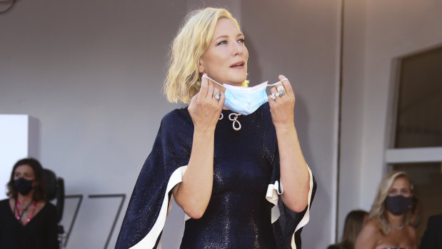 Jury president Cate Blanchett posing for photographers on opening night of the festival on September 3.