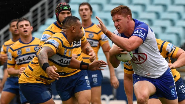 Dylan Napa was a rare shining light for the Bulldogs against the Eels.