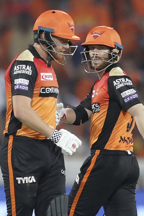 Teammates: Bairstow and Warner playing together in the IPL.