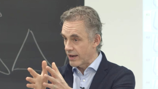 Dr .Jordan Peterson giving a lecture at the University of Toronto in 2017.