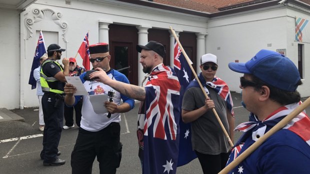 Far-right agitator Neil Erikson has been barred from entering Moreland City Council's citizenship ceremony in Coburg.
