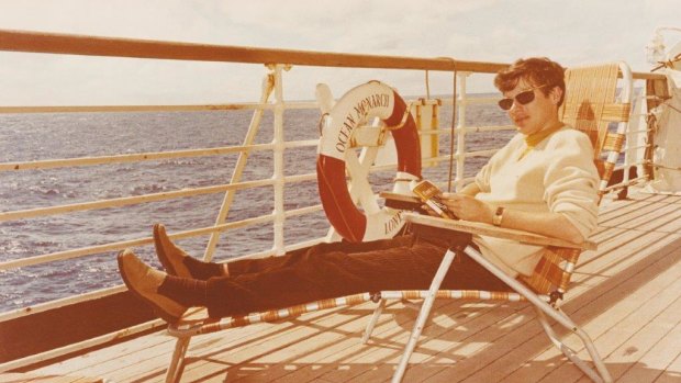 On the boat to Oxford in 1970.