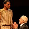 Hazem Shammas and Peter Carroll in the Bell Shakespeare production of Coriolanus, a study of the fragility of democracy and the allure of the strongman.