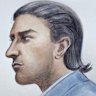 A court sketch of Muhammad Mirza, who has been sentenced to life in jail over the murder of Helen Marsuk, inset. Pictures: Supplied/Anne Barnetson