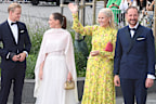 The verdict in the criminal trial of Marius Borg Høiby, second from left, will be handed down by an Oslo court on Monday.