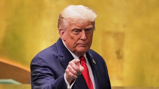 Donald Trump, dalam foto setelah pidatonya di PBB pada bulan September, telah mengusulkan sebuah organisasi alternatif, “Dewan Perdamaian”, untuk mengawasi Gaza. 