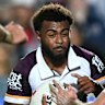 Ezra Mam on the attack against Manly.