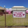 Missing person posters replaced with pink balloons in celebration of Cleo Smith’s return