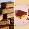 RecipeTin Eats’ caramel slice (left) and Brooke Bellamy’s recipe from her cookbook Bake with Brooki.