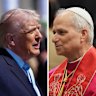 US President Donald Trump and Pope Leo.