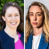 Liberal women Monica Tudehope and Georgia Ryburn are running in next month’s byelections.