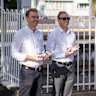 Steven Miles campaigns in Stafford alongside Labor candidate Luke Richmond.