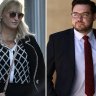 Gaenor Meakes outside the NSW Civil and Administrative Tribunal on Thursday, and Bruce Lehrmann in a file photo.