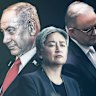 Benjamin Netanyahu, Penny Wong and Anthony Albanese.