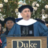 Comedian Jerry Seinfeld commencement ceremony at Duke University. 