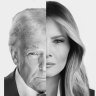 Donald and Melania Trump official portraits.