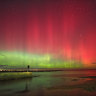 A view of the aurora australis.