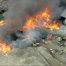 Huge stockpiles of rubbish went up in flames at SKM Recycling plant in Coolaroo in July 2017.