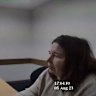 A still image from a video recording of a police interview with Erin Patterson in August 2023.