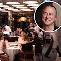 Chef Neil Perry (inset) and his Double Bay restaurant Song Bird.