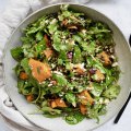 Packed with grains and pulses, this salad ticks many boxes.