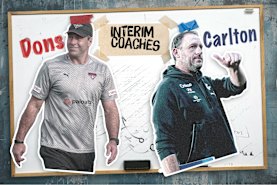 Big AFL clubs currently with interim coaches: Essendon’s Dean Solomon and Carlton’s Josh Fraser.