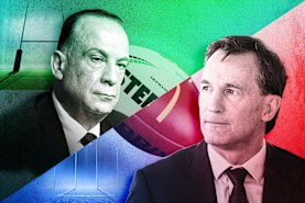 NRL boss Peter V’landys and AFL CEO Andrew Dillon.