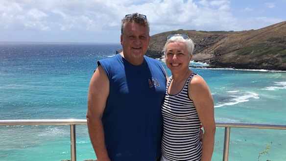 Katrina Bart and her second husband Chris.