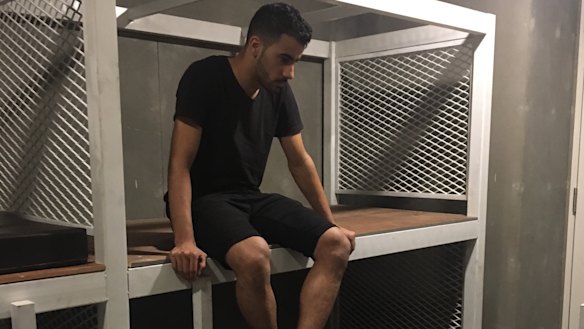 Hakeem al-Araibi in a Thai detention centre.