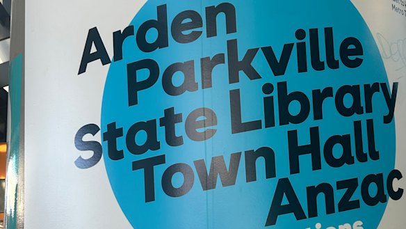 A sign at Southern Cross Station.