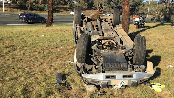 An injured man was taken to Canberra hospital after a collision on Canberra Avenue on Monday afternoon.