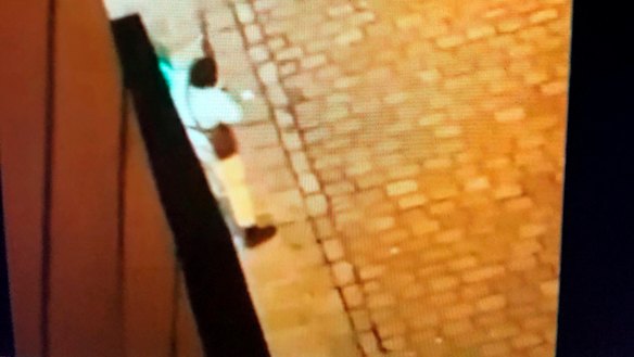 A still image from footage reportedly of the gunman in Vienna, Austria.