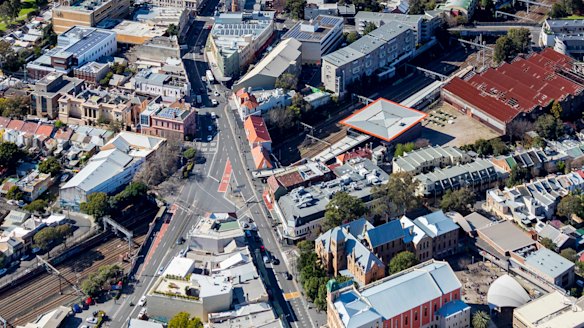 The area around Newtown station would be redeveloped if the Liberal Party won the 2027 election