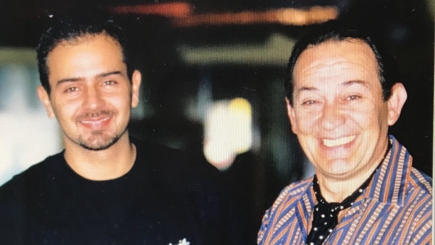 Matt Picone (left) with Sisto Malaspina at Pellegrini's in 1998.