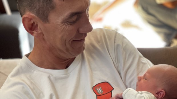 Mat Rogers with his grandson Ryda.