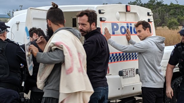 Four French journalists were among those arrested outside the Abbot Point coal terminal. 