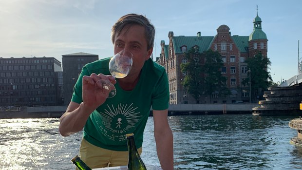 Wine by the harbour in Copenhagen.