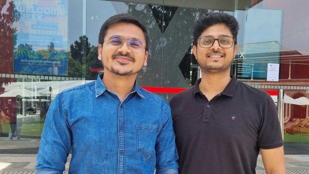 Ashish Srivastava (right) and his friend Prashant Baviskar both struggled to find rental properties ahead of starting university.