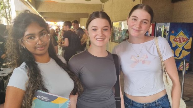 Mimi Felsch, Lucy Mogg and Rose Joseph at Griffith University.