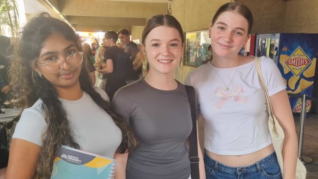 Mimi Felsch, Lucy Mogg and Rose Joseph at Griffith University.