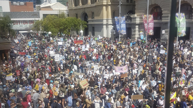 Perth climate protesters. 
