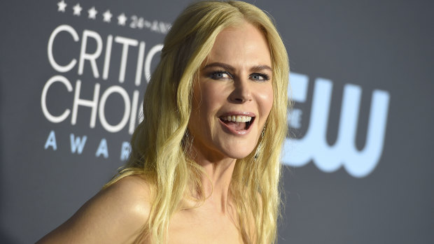 Nicole Kidman on the campaign trail, posing on the red carpet at the 24th annual Critics' Choice Awards in Santa Monica on January 13.
