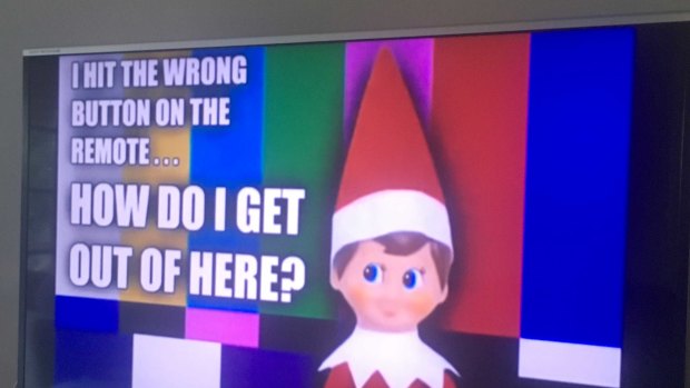 How did the elf get stuck in the TV?