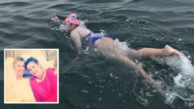 Maddy Kimbell was swimming in memory of her grandmother, who passed away in 2013.