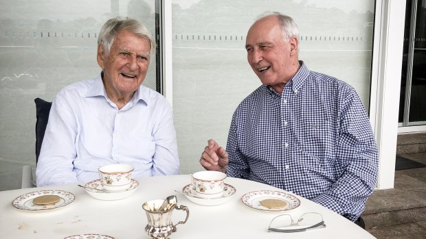 Former prime ministers Bob Hawke and Paul Keating reunite to endorse Bill Shorten's plan for the economy. 