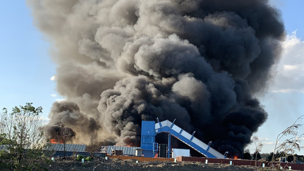 Knox transfer station goes up in flames again.