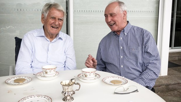 Former prime ministers Bob Hawke and Paul Keating reunite to endorse Bill Shorten's plan for the economy. 