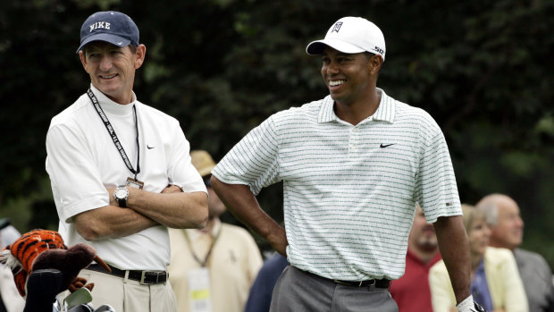 Hank Haney and Tiger Woods in 2006. Woods and Haney stopped working together in 2010.